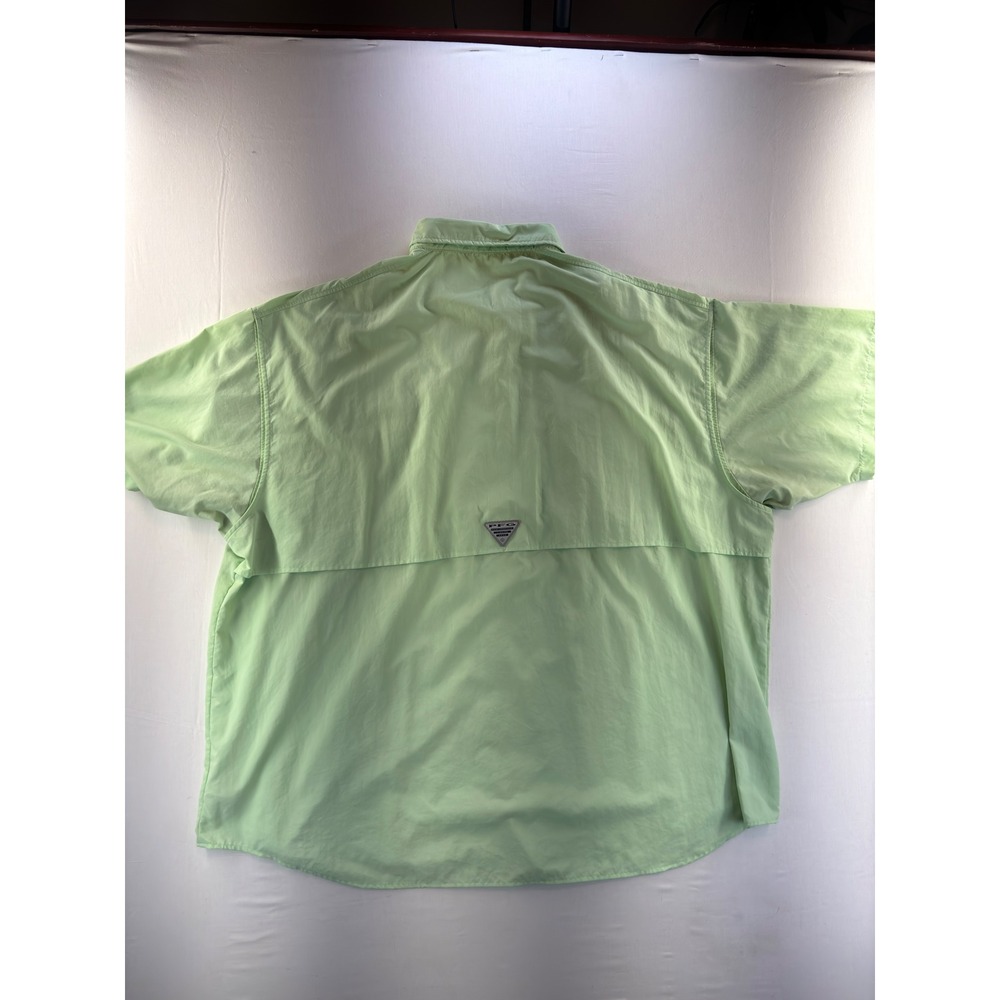 Columbia PFG Bahama II Fishing Shirt Mens 3X Grn Short Sleeve FS7047 Omni-Shade - Picture 8 of 8